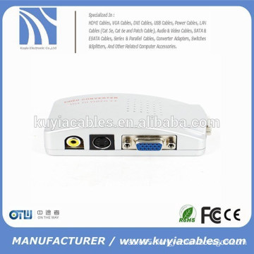 hot selling PC to TV Converter Box - VGA to RCA S-video Composite Adapter VGA to AV converter